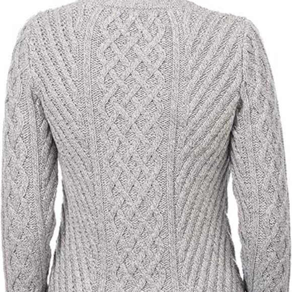 SAOL Grey Women Aran Tunic Sweater Women Sizes70% Acrylic/30% Wool $90 NWT - Picture 5 of 6